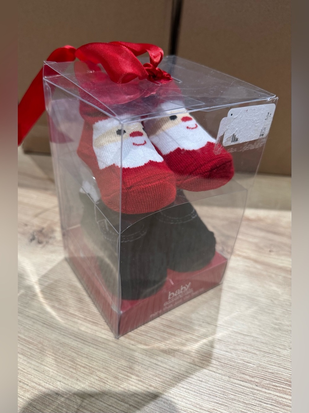 Baby Essentials Red and Black Casual Socks